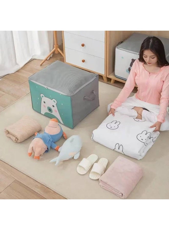 80L Large Storage Container – Durable Clothes Storage Bin with Handles, Multi-Coloured, Perfect for Organizing Blankets, Clothes, and Household Items - Image 4